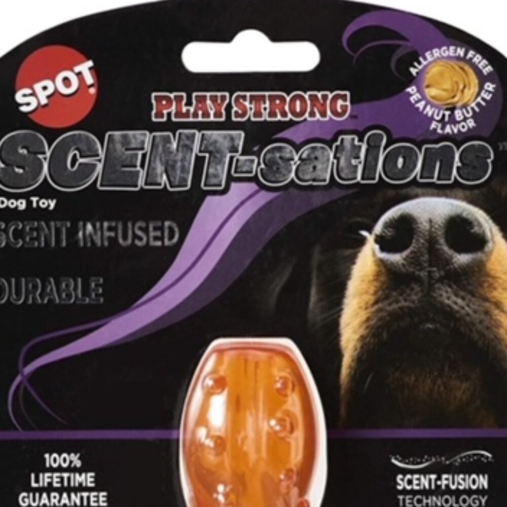 SPOT Play Strong SCENT-sations Dog Toy Scent InFused Durable Color: (Orange)